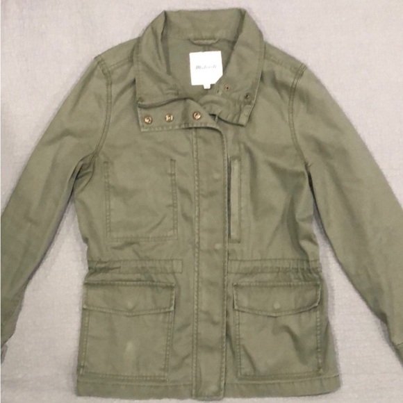 Madewell Jackets & Blazers - Madewell Green Utility Jacket with Military-Inspired Design
